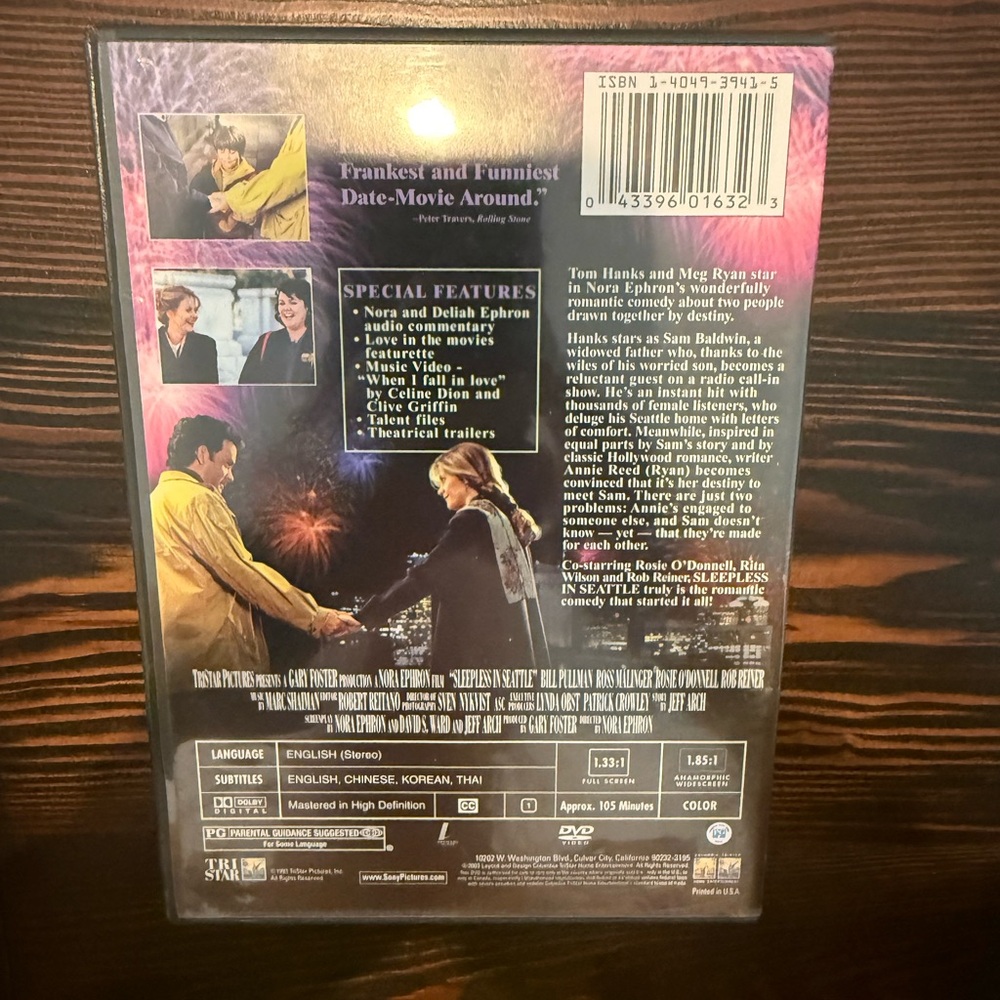 Sleepless in Seattle 10th Anniversary Edition DVD - Picture 3 of 3